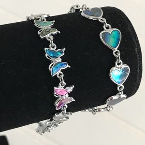 Butterfly and heart bracelets